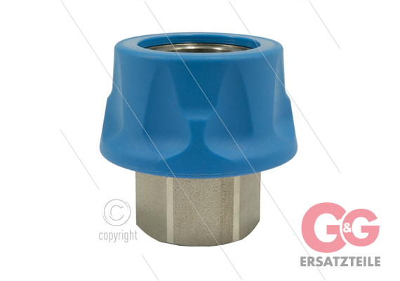 RP3100 - Kupplung - Edelstahl mit Kunststoffring - 250 Bar - max 150°C - 1/2" IG