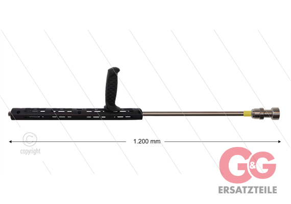 RP72 Schaumlanze - L=120cm - Düse 2,3 - 1/4" AG - gelbe Markierung - (< 20 l/min)