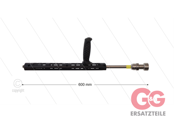 RP72 Schaumlanze - L=60cm - Düse 2,3 - 1/4" AG - gelbe Markierung - (< 20 l/min)