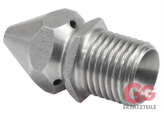 RR-Düse VA 1/4"AG 040 mit Frontbohrung