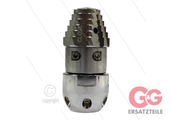 RR-TF20 - rotierende Kanalreinigungsdüse - 0.200 - 6 x 0,75mm + 2 x 0,75mm + 2 x 1,00mm -