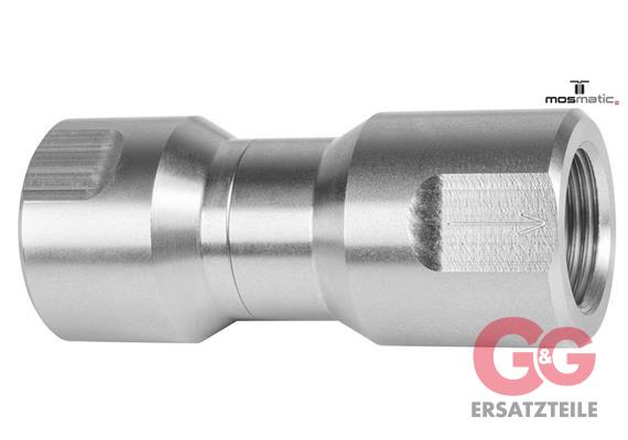 Rückschlagventil ca. 0.1 bar, INOX - RSVI G3/8"-F G1/4"-F