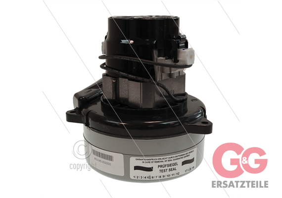 Saugerturbine - 430 W - 24V - Bauart Bypass - mit Abluftrohr und Stutzen - GH=165mm - TBH=