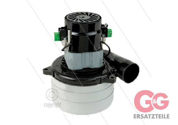 Saugerturbine - 730 W - 36V - Bauart Bypass - mit Abluftrohr - GH=199mm - TBH=92mm - Ø144m
