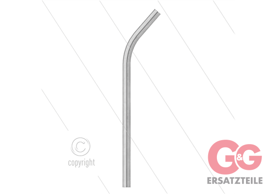 Saugrohre mit knick - Verchromt - Ø50 - L=1200mm