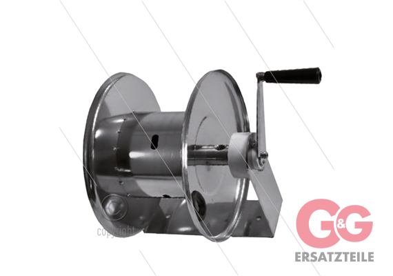 Schauchaufroller manuel VA - 20m - 600 Bar - Schlauch: 3/8" - Anschluss: Eingang 1/2" AG x