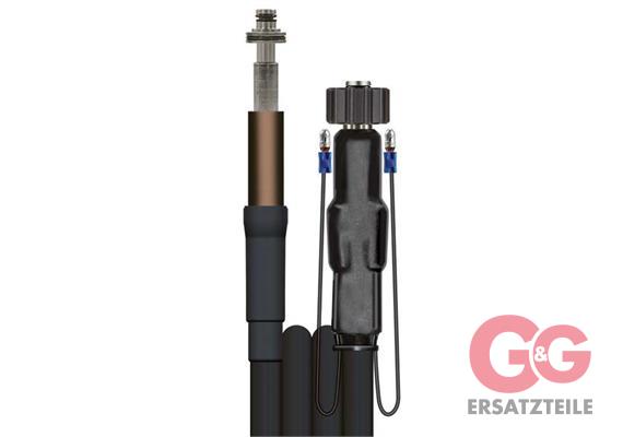 Schlauch beheizt 15 M. Stecknippel 10 : DKO 22x1,5  mit E-Kabel