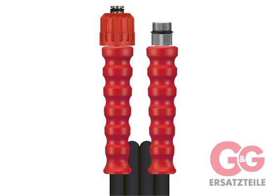 Schlauch NW-10-500 SW 30 M.DKO 24 : AG 24 + GKS Rot Armaturen aus Edelstahl