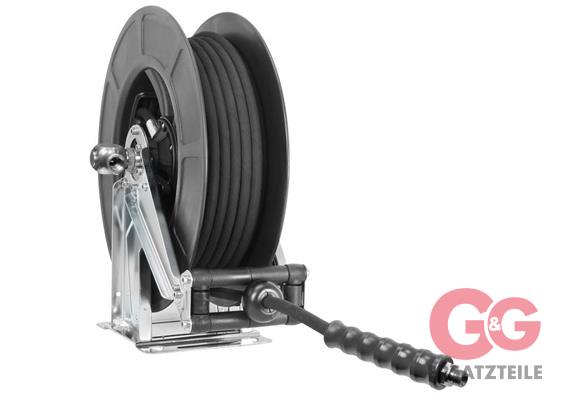 Schlauchaufroller 20 M. 1/2"IG:3/8"AG ABS-schwarz Schlauch