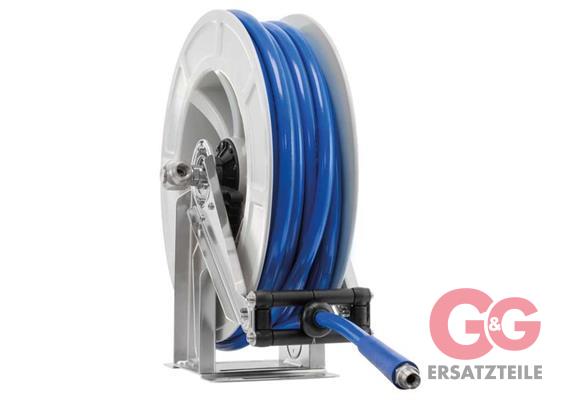 Schlauchaufroller 24 M. 1/2"IG:1/2"AG ABS-grau PUReClean365+® NW12 blau 65 bar