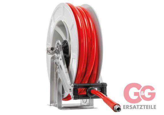 Schlauchaufroller 24 M. 1/2"IG:1/2"AG ABS-grau PUReClean365+® NW12 rot 65 bar