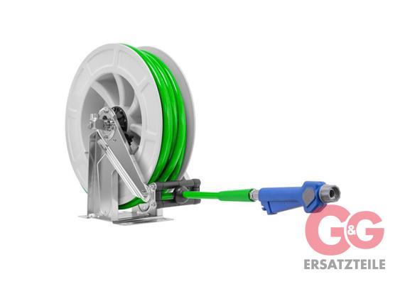 Schlauchaufroller 24 M. 1/2"IG: Pistole. ABS-grau PUReClean365+® NW12 grün. 60 bar