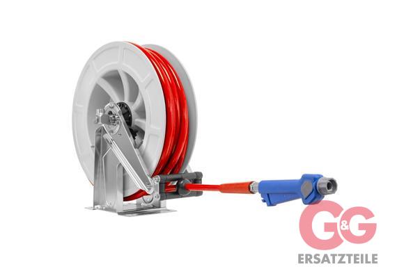 Schlauchaufroller 24 M. 1/2"IG: Pistole. ABS-grau PUReClean365+® NW12 rot. 60 bar