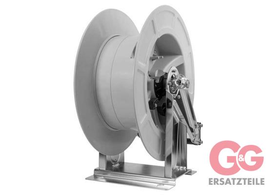 Schlauchaufroller DN12 30 M. 1/2"IG : 1/2"IG 300 bar Edelstahl / Kunstoff grau