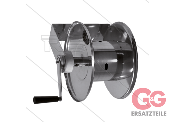 Schlauchaufroller Stahl lackiert - 20m - max 250 Bar - Schlauch: 25m 3/8" - 20m 1/2" - Ans