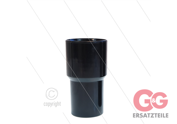 Schlauchmuffe - Schlauchseite Ø38mm - Zubehörseite Ø38/45mm - Gummi