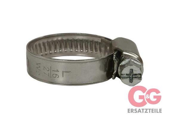 Schlauchschelle 25-40 mm W4 100 Stück Band,Gehäuse & Schraube aus Edelstahl 1.4301