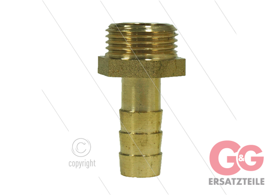 Schlauchtülle - Messing - Ø10mm - 3/8" AG