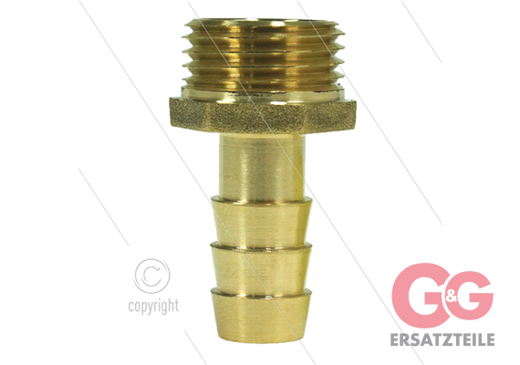 Schlauchtülle - Messing - Ø13mm - 1/2" AG