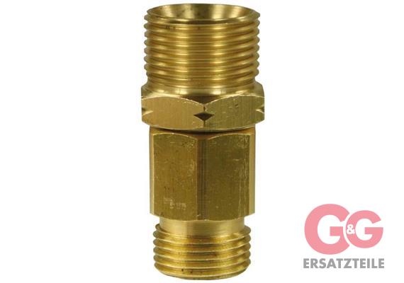 Schlauchverbinder M21x1,5 AG : M18x1,5 AG Messing