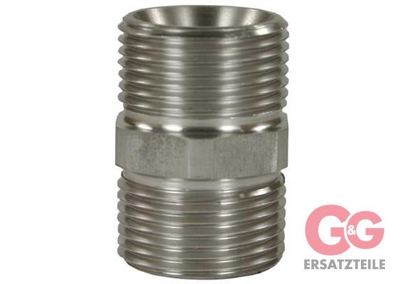 Schlauchverbinder M22x1,5 AG : M22x1,5 AG Edelstahl