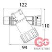 Schmutzfänger 3/4"IG : 3/4"AG Kunststoff mit Zwangsabsperrung | Bild 2