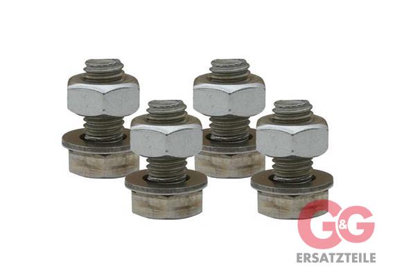 Schraubenset Trommel und Konsole kpl. Edelstahl 4 x Schrauben, 4 x Scheiben, 4 x Muttern