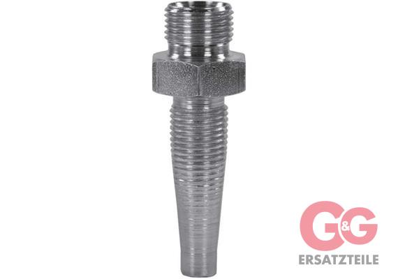 Schraubnippel AGR 3/8" DN10 Stahl verzinkt  mit Rohrgewinde