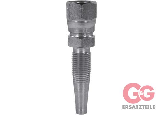 Schraubnippel DKR 1/2" DN12 Stahl verzinkt  mit Rohrgewinde