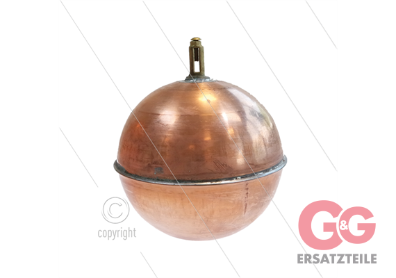 Schwimmerball Kupfer mit Klemmbefestigung - Ø120 mm