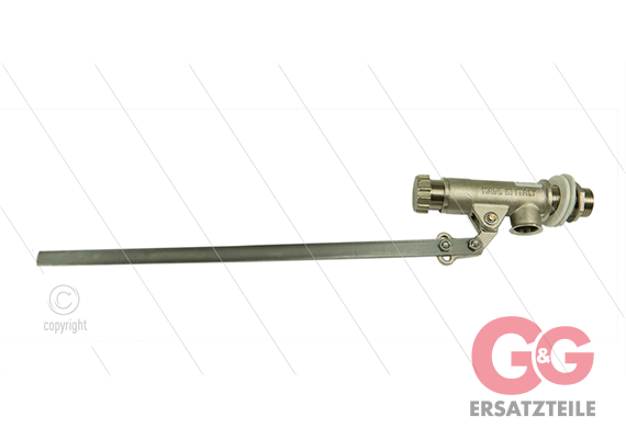 Schwimmerventil - Messing - ohne Schwimmerball - 12 Bar - L=530mm - max 60°C - 1" AG - Dur
