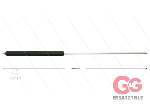 ST007 Lanze - umspritzter Isolierung 500 mm - gerade - 2 x 1