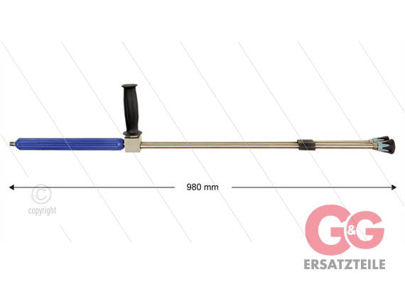 ST154 Doppellanze - L=980mm - Seitengriff - isolierung L=300mm - 500 Bar