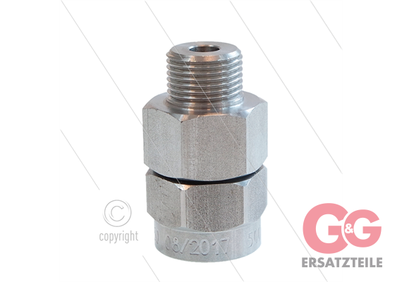 ST350 - Drehgelenk - Edelstahl - 500 Bar - max 90°C - 3/8" IG x 3/8" AG