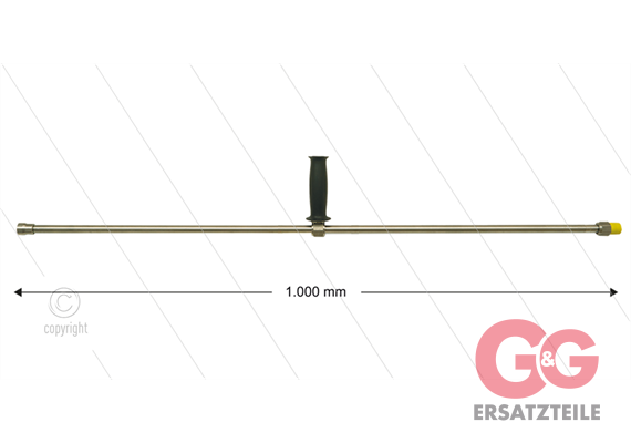 ST3600 Lanze - L=1000mm - gerade - Edelstahl - 1/2" AG x 1/4" IG