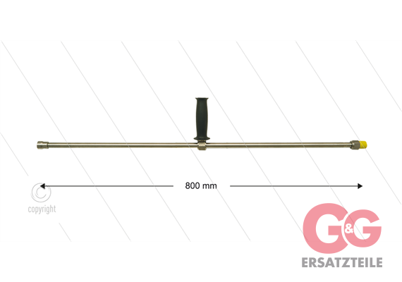 ST3600 Lanze - L=800mm - gerade - Edelstahl - 1/2" AG x 1/4" IG - mit seitlichem Handgriff