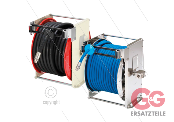 ST40/19/1e - Automatischer Schlauchaufroller - Edelstahl - max 200 Bar - Schlauchlänge