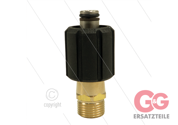ST44 - Handverschraubung mit gleitlager - Messing - 400 Bar - M22x1,5 HV x M22 AG - Ø14mm