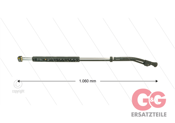 ST85 - flexibele Lanze - L=1060mm - Stahl verzinkt - 210 Bar - max 150°C