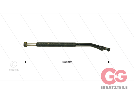 ST85 - flexibele Lanze - L=850mm - VA - 210 Bar - 2 x 1/4" I