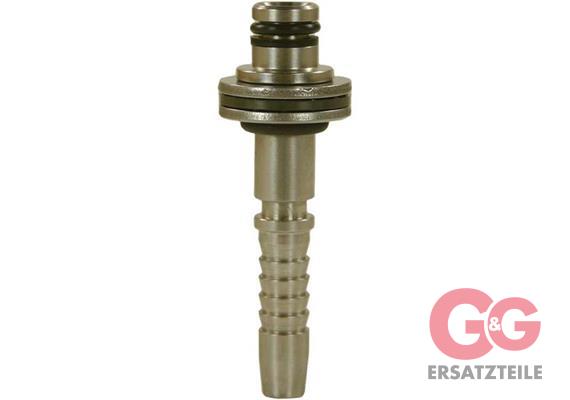 Stecknippel 11 mm DN 10 Edelstahl mit Lager
