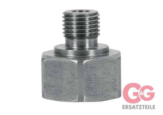 Strahlrohradapter 1/4 AG : M20x1 IG Edelstahl