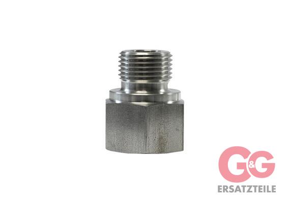 Strahlrohrdapter 3/8"AG : M18x1,5 IG Edelstahl