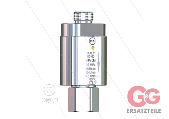 SW35 - Drehgelenk - Edelstahl / Messing - 350 Bar - 40 l/min - max 90°C - 2000 U/min