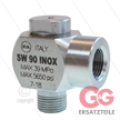 SW90 - Winkeldrehgelenk - Messing / Edelstahl - 250 Bar - 40 l/min - max 90°C - 3/8" AG | Bild 2