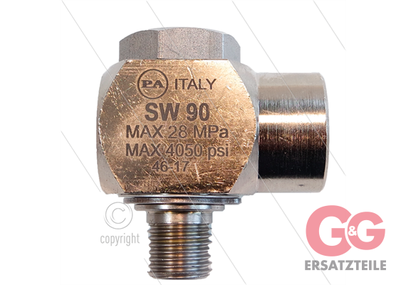 SW90 - Winkeldrehgelenk - Messing / Edelstahl - 250 Bar - 40