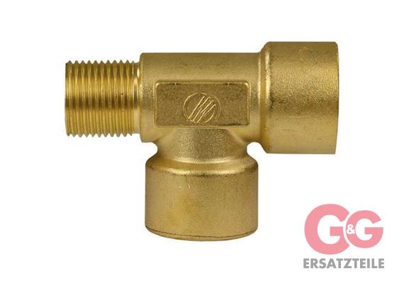 T-Stück 3/8 IG-1/4 IG-3/8 AG 350 bar