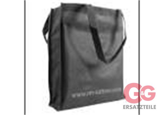 Tasche mit Henkel, schwarz 38x42 cm mit Bodenfalte