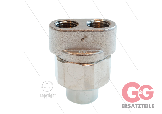 TD1 - Kugeldüsenträger ohne Isolierung - 200 Bar - 40 l/min - 1 x 1/4" BSP IG + 2 x 1/4" N