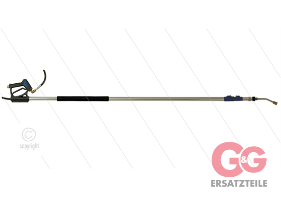 Teleskoplanze - 250 Bar - 2,5 bis 6,4 meter -Aluminium - 3/8" IG x 1/4" IG Schnellkupplung